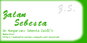 zalan sebesta business card